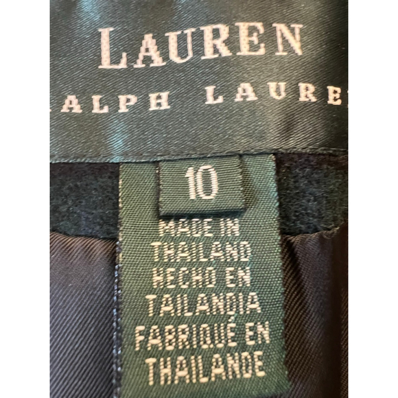 Lauren Ralph Lauren Plaid Blazer, Size 10, Blue & Green Wool & Cashmere - Picture 5 of 6